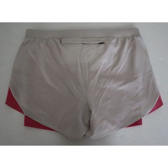 Under Armour 1369768 Women's Sz L Gray/Pink Fly By Elite 2-in-1 Running Shorts - Picture 2 of 9